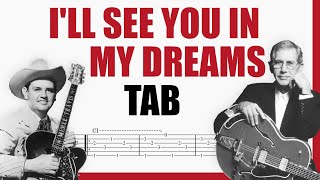 Ill See You In My Dreams  Merle Travis amp Chet Atkins  TAB Fingerstyle for Guitar [upl. by Lodge834]