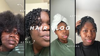 Hair Vlog Our Hair Routine  Mini Twists [upl. by Nomyar]