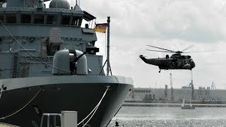 HD Hansesail 2017  Seaking Marine Helicopter in action Warnemünde Hohe Düne [upl. by Mayman]