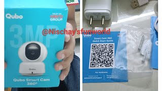 Unboxing QUBO Smartcam 360 WiFi Home Security camera  QUBO SmartCam360UnboxingNischaysfunworld [upl. by Roze]