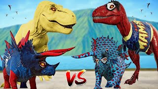 All Spiderman T Rex vs Superman Venom Batman Dinosaurs Jurassic World Superhero Dinosaurs Battle [upl. by Joana759]