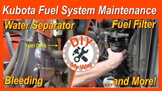 Kubota L Series Fuel System Maintenance Water Separator Filter Bleeding and More 84 [upl. by Alyehc323]