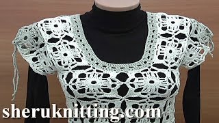 How to Crochet a Simple Womens Vest Tutorial 24 Part 2 of 2 [upl. by Torrie]