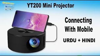 YT200 Mini Projector Mobile Setting [upl. by Galasyn]