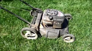 Sears Craftsman 675 Series Lawn Mower  Free Easy Fix Craigslist Find  Part I  April 27 2014 [upl. by Neelyk]