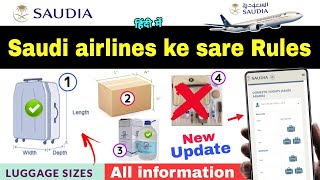 Saudi airlines international baggage allowance  saudi airlines rules  saudi airlines baggage size [upl. by Laoj]