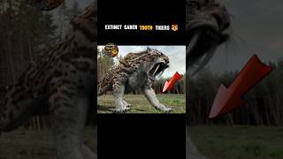 Extinct Animals Part 01  Saber Tooth Tigers Facts 🤯🤯 trending ytshorts shorts [upl. by Yenial988]