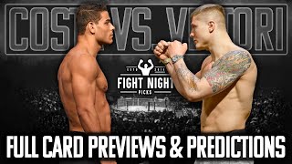 UFC Fight Night Costa vs Vettori Full Card Previews amp Predictions [upl. by Shandee]