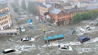 Latvia Today Storm and floods washed away roads and submerged houses in Riga Europe is shocked [upl. by Hatokad783]