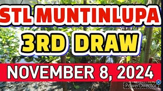 STL MUNTINLUPA RESULT TODAY 3RD DRAW NOVEMBER 8 2024 9PM  FRIDAY [upl. by Enyleuqcaj]