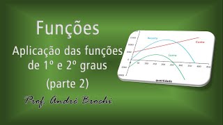 FUNÇÕES  Aula 9 Aplicação das funções de 1º e 2º graus parte 2 [upl. by Losse]