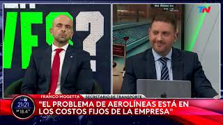 ¿SE CIERRA AEROLINEAS I Franco Mogetta Secretario de Transporte en quot¿La Vesquot  71124 [upl. by Ailla]