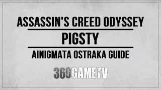 Assassins Creed Odyssey Pigsty Ainigmata Ostraka Location  Solution Boeotia [upl. by Karlen]