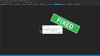 One or more projects in the solution were not loaded correctly in Visual Studio 2019  FIXED [upl. by Krall]