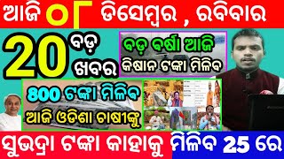 todays morning news odisha8 december 2024subhadra yojana online registrationodisha news today [upl. by Campman650]