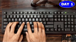 Learn English Typing in 10 Days  Day 1  Free Typing Lessons  Touch Typing Course Tech Avi [upl. by Francisca]