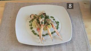 How To Cook Grilled Langoustines With Mashed Potato And Parsley Sauce [upl. by Adrea]