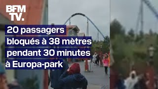 EuropaPark 20 passagers dun manège restent bloqués à 38 mètres de hauteur pendant 30 minutes [upl. by Cliffes]