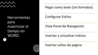 Uso eficiente de Word para trabajos ‐JINV [upl. by Nnylatsyrc]