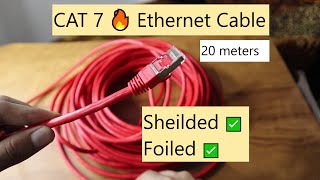 iVoltaa Ethernet Cable CAT7  CAT 6A Cable Dual Shielded SSTP 20 Meters [upl. by Blas]