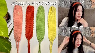 Easy Crochet Headband Tutorial  Crochet Simple Headband For Beginners [upl. by Lrigybab]