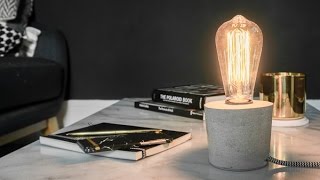 Comment réaliser facilement une lampe en ciment [upl. by Cecile]