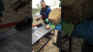 Best Log Splitter Double logsplitter machine woodwooding [upl. by Spitzer509]