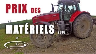 Prix de mes matériels agricoles  2016 [upl. by Alaek]