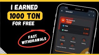 I Earned 1000 Ton Coins For Free On Tonweb  No Investments Withdrawal Proof [upl. by Alanah]