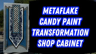 Metal Flake Candy Custom Paint Job Shop Cabinet Lace Stencils Airbrush MotorcycleHot Rod Auto [upl. by Filmore443]