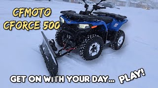 Dont let snow get in your way get out and play cfmoto cforce snow [upl. by Pratte]