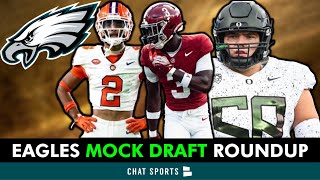 Eagles Mock Draft ROUNDUP From NFL Draft EXPERTS Who Will Howie Roseman Take In Round 1 [upl. by Wemolohtrab]