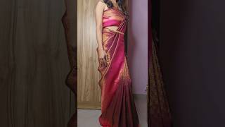 saree draping style  blouseless saree draping  how to wear saree shorts sareedrapping [upl. by Ros727]