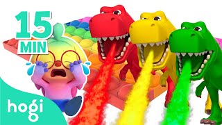 👍🏻Best 5 Learn Colors with Hogi｜Pop It Dinosaurs Cooking Race Eggs Slide｜Pinkfong Hogi [upl. by Nettle]