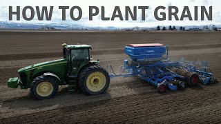 How we plant our grain with the Lemken Solitair 9 grain drill Amazing drone footage at the end [upl. by Eemaj]