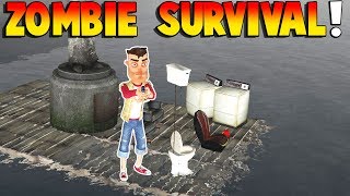 ZOMBIE HORDE SURVIVAL amp BOAT BUILDING  Garrys Mod Gameplay  Gmod Roleplay [upl. by Borgeson]