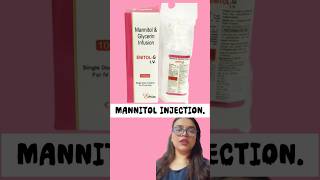 Inj Mannitol uses in Hindi shortvideo mannitol [upl. by Eihctir]