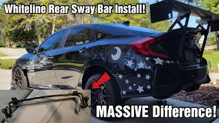 Whiteline Rear Sway Bar Install  10th Gen Civic Si [upl. by Wentworth146]