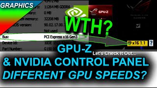 GPUZ Reports lower GPU link speed than Nvidia Control Panel [upl. by Doroteya496]