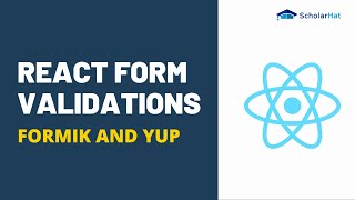 Master React Form Validations with Formik and Yup [upl. by Kraft]