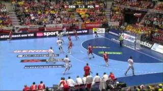 Danemark vs Pologne Main round handball 2011 Jan 22 2011 [upl. by Serafine]