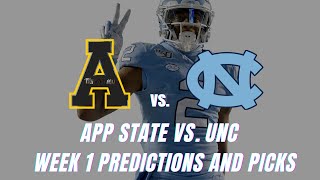 North Carolina vs App State Week 1 Betting Picks  College Football Week 1 2022 Predictions [upl. by Ivan61]