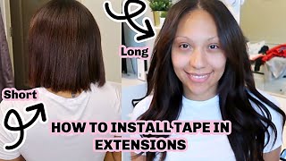 HOW TO APPLY TAPE IN EXTENSIONS AT HOME 2020 FT Sassina Hair [upl. by Hazel757]