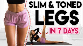 SLIM and TONED LEGS in 7 Days  8 minute Home Workout [upl. by Shulamith]