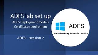 ADFS Deployment methods  Certificate Requirements for ADFS Installation  ADFS  Session 2 [upl. by Tenenbaum]