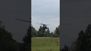 German Air Force CH53GS helicopter while training with external load🚁 [upl. by Llenrag]