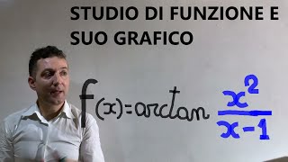 Studio di funzione con arcotangente Dominio  segno  asintoti  monotonia  massimi e minimi [upl. by Weixel]