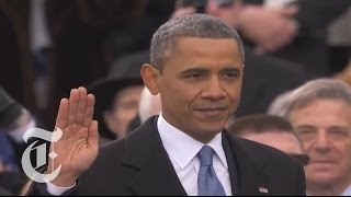 Obama Inauguration 2013  Barack Obamas Oath of Office  The New York Times [upl. by Aggi]