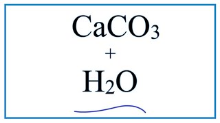 Equation for CaCO3  H2O Calcium carbonate  Water [upl. by Henn]