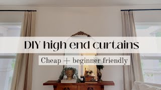 How to make HIGH END curtains Budget friendly DIY [upl. by Unhsiv716]